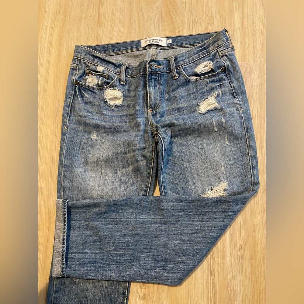 Abercrombie and Fitch Low Rise DistressedJeans from early 2000’s